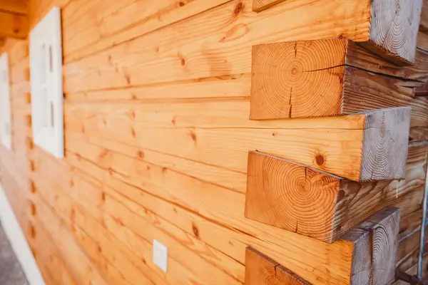 Detail spoja s drevenými kolíkmi